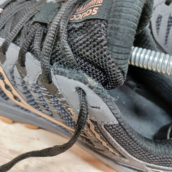 Saucony Excursion Trail Running Shoes Grey Black Peach Run Anywhere Grid Size 8 - Picture 12 of 16